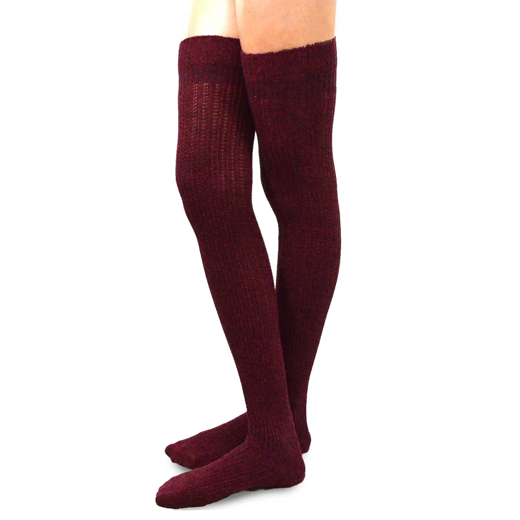 TeeHee Socks Women's Casual Cotton Thigh High Marled 4-Pack (10378)