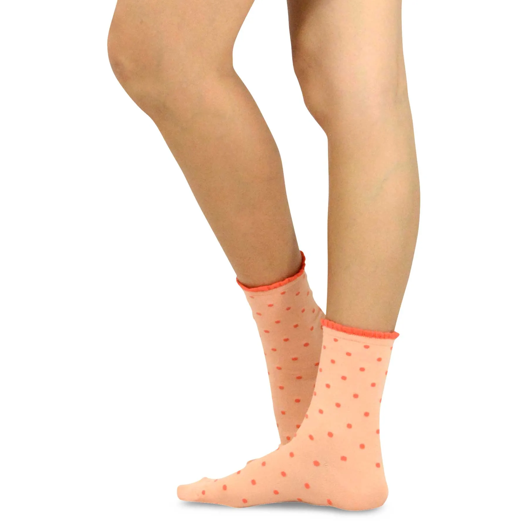 TeeHee Socks Women's Casual Microfiber Short Crew Polka Dot 3-Pack (10763)