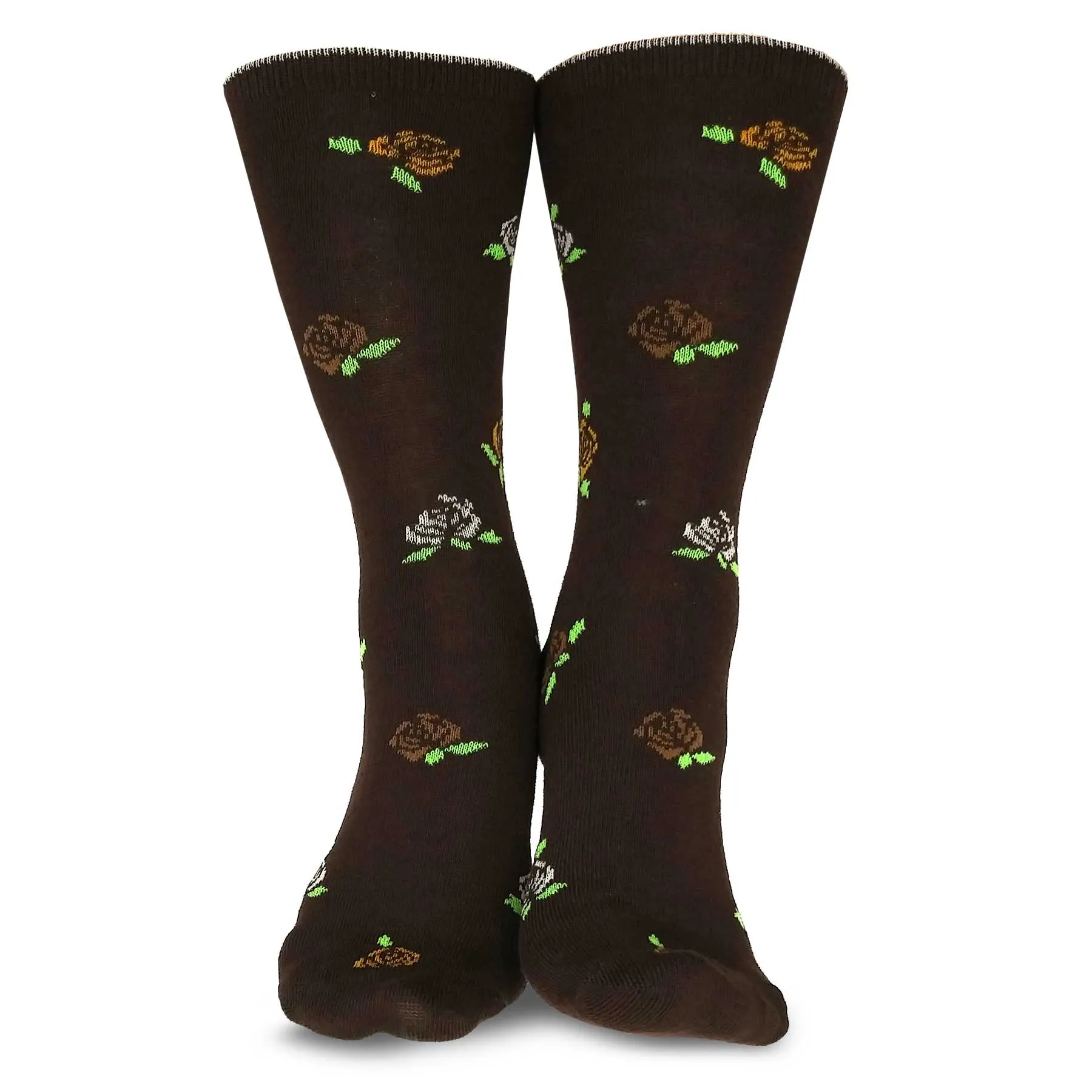 TeeHee Socks Women's Casual Polyester Crew Flower 12-Pack (1119697)