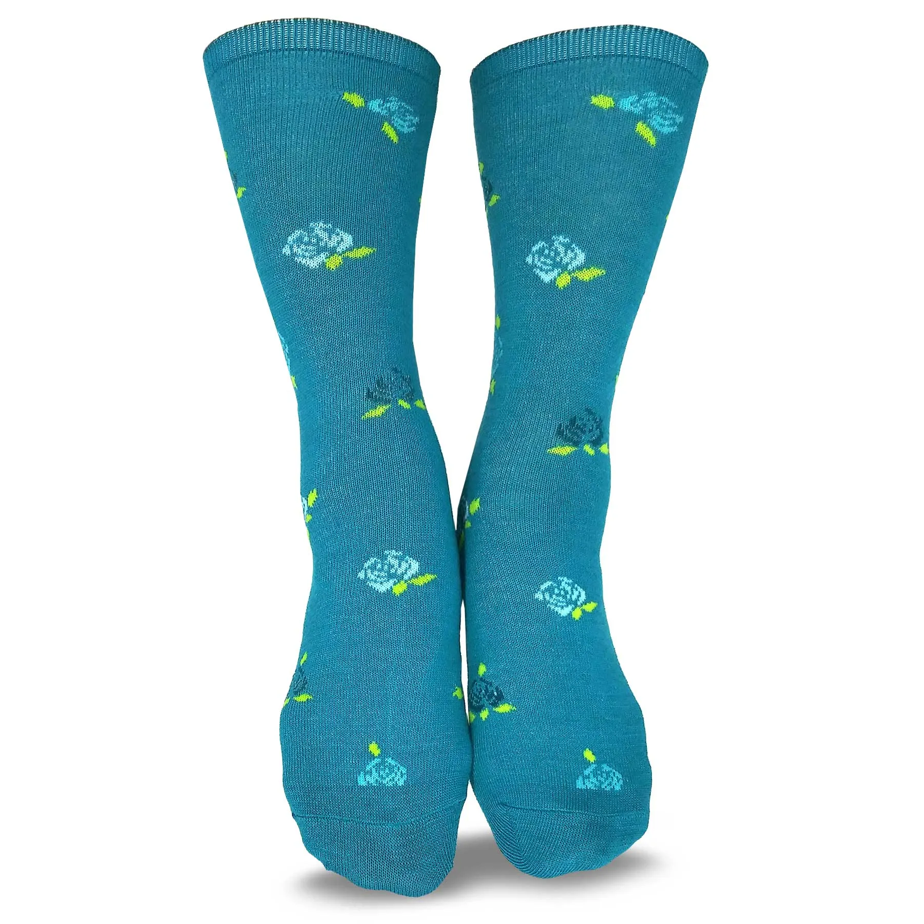 TeeHee Socks Women's Casual Polyester Crew Flower 12-Pack (1119697)