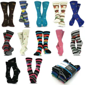 TeeHee Socks Women's Casual Polyester Crew Flower 12-Pack (1119697)