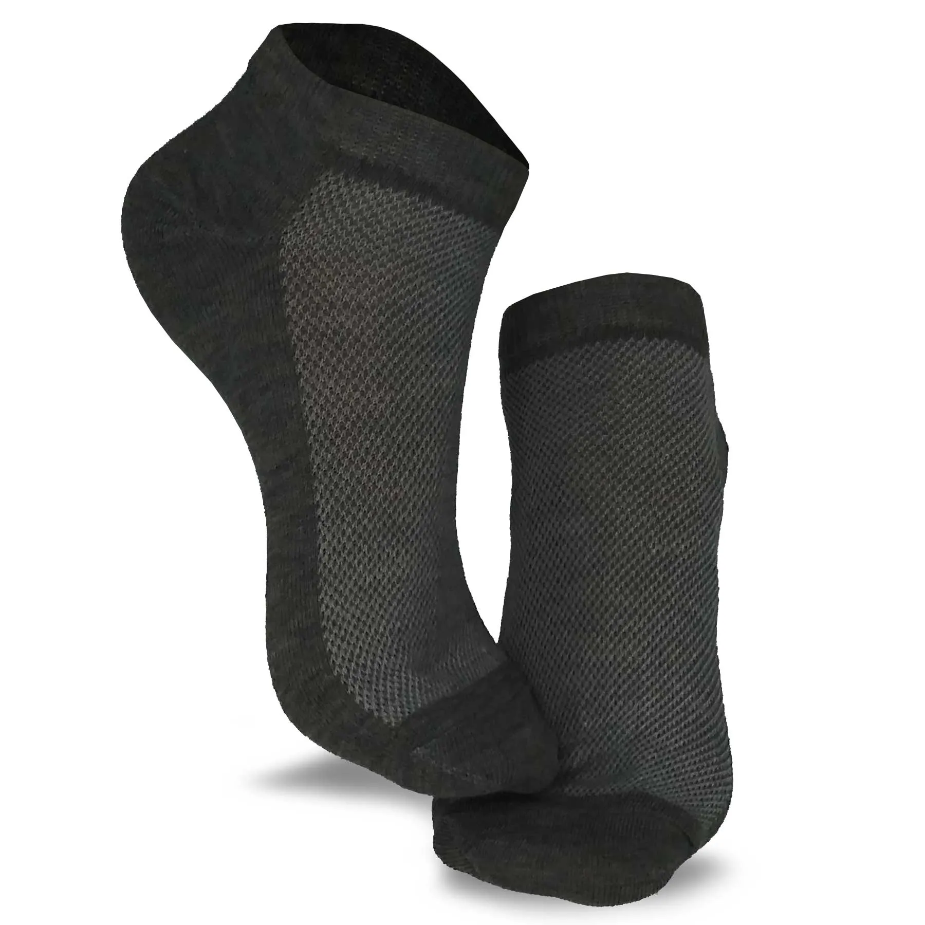 TeeHee Socks Women's Casual Polyester No Show Black 6-Pack (10051)