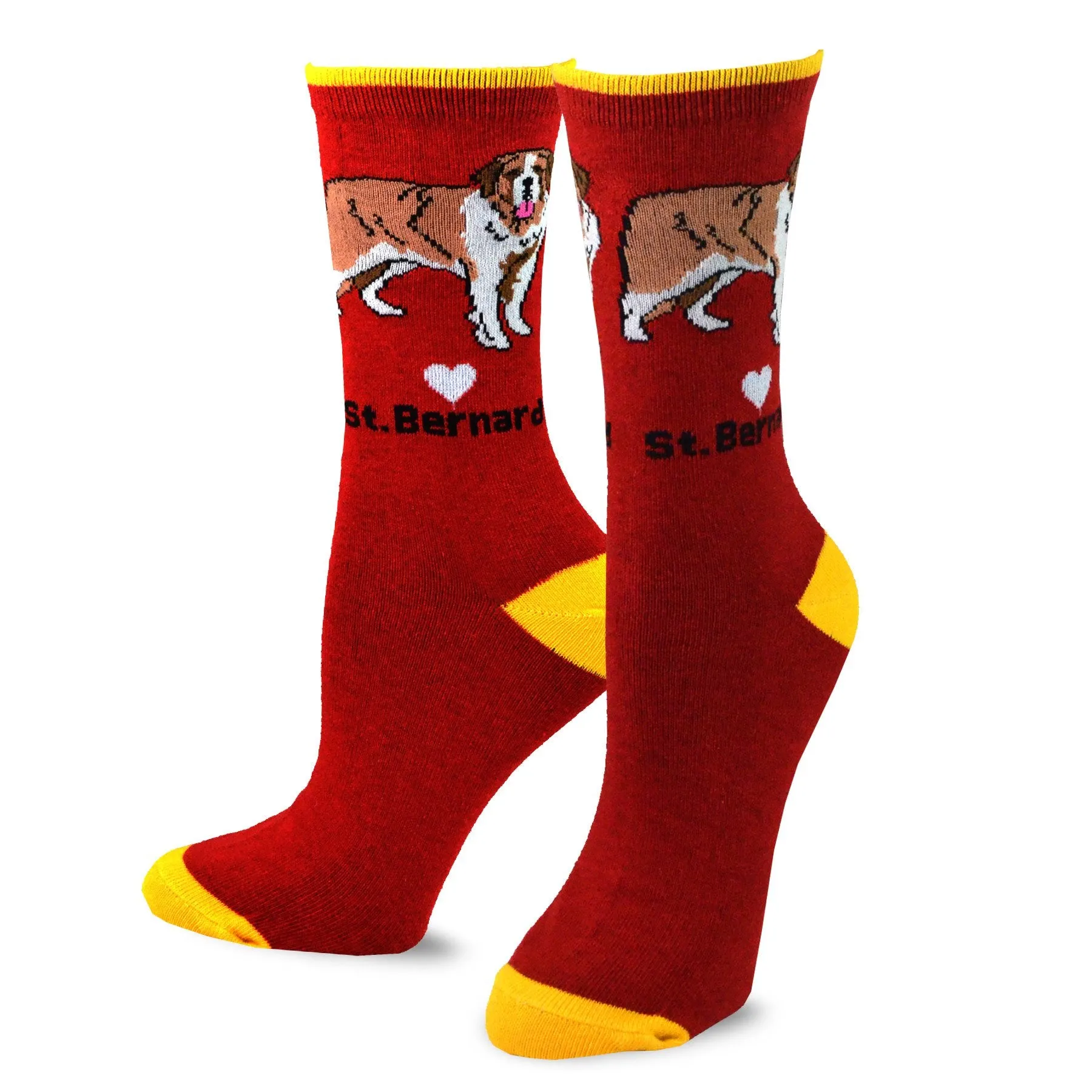 TeeHee Socks Women's Novelty Cotton Crew Dog Stripe 5-Pack (11993)