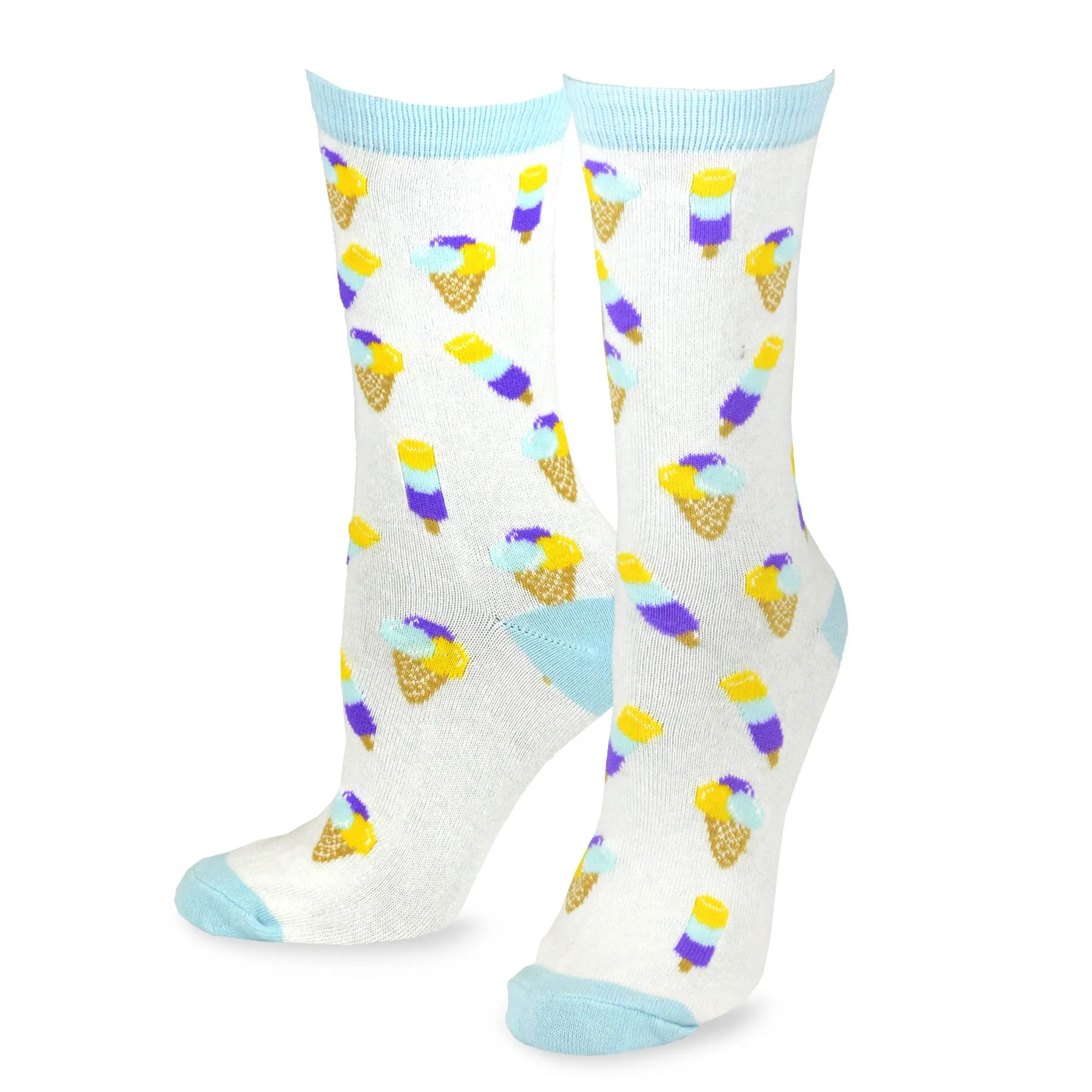 TeeHee Socks Women's Novelty Cotton Crew Lollipop and Ice Cream 3-Pack (11441)