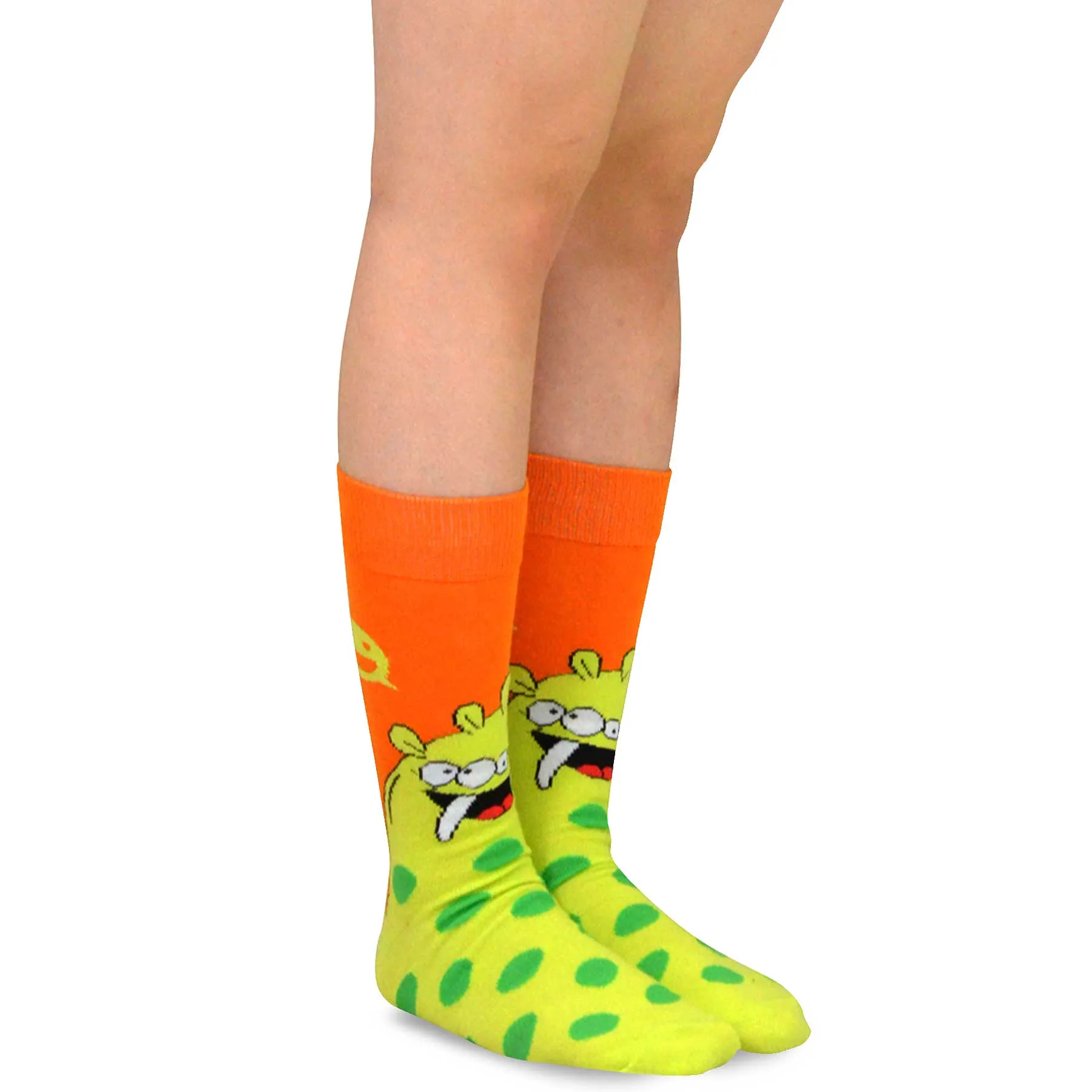 TeeHee Socks Women's Novelty Cotton Crew Monsters A 5-Pack (12085)