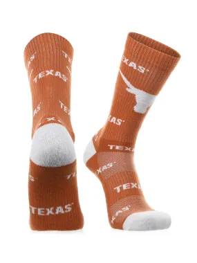 Texas Longhorns Socks Crew Length Sock Mayhem