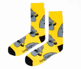 The Groke's Evening Walk Men Socks - Yellow