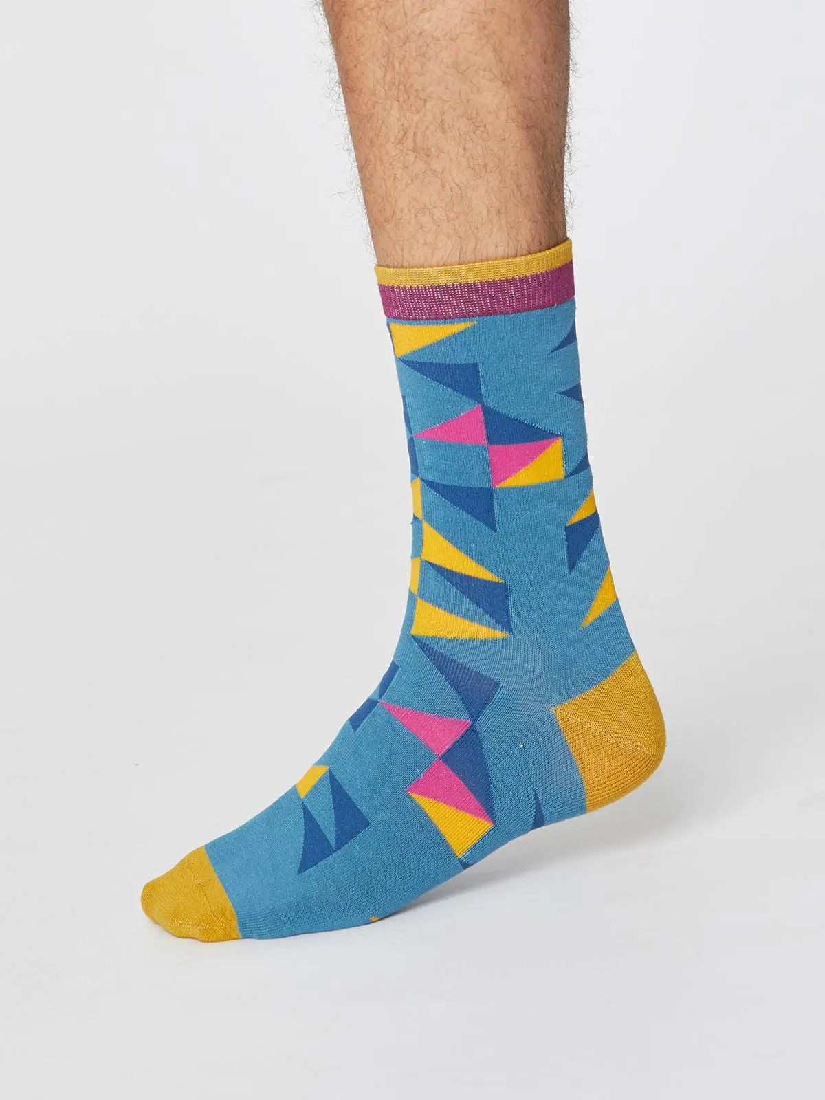 TRIANGLE SOCKS - DUSTY BLUE