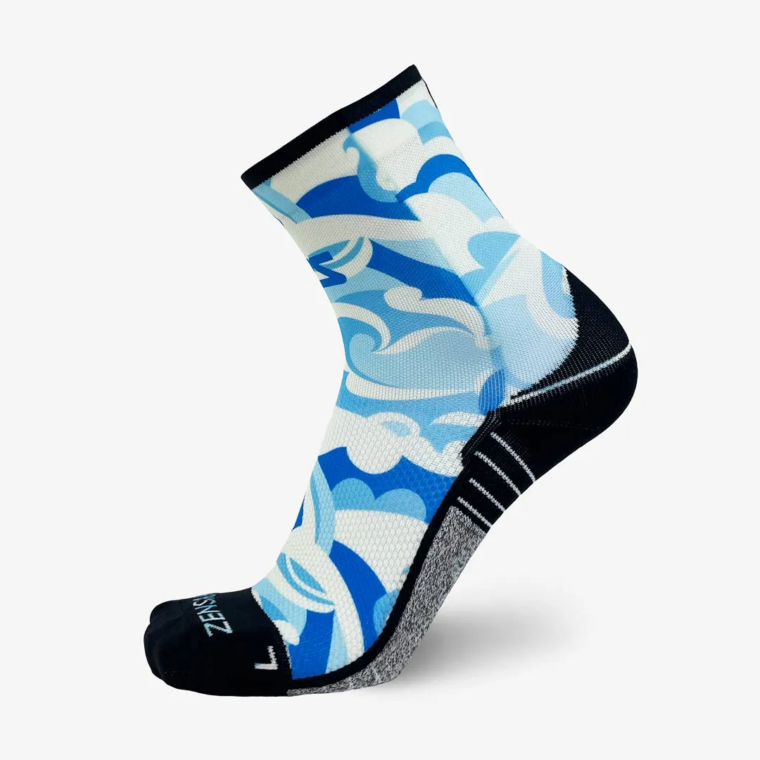 Tropical Surf Waves Socks (Mini-Crew)