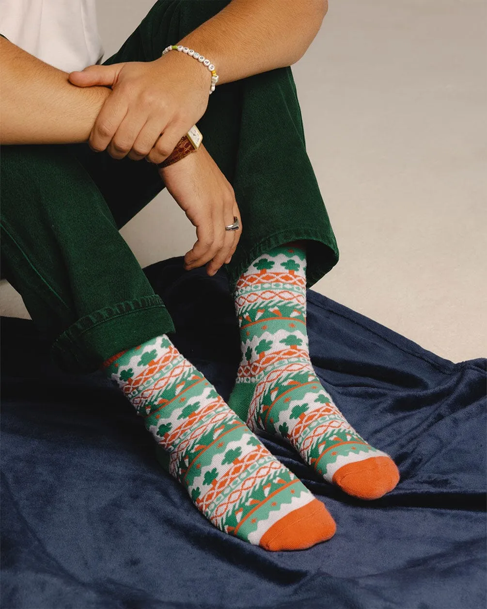 Thick Truffle Tree Patterned Socks