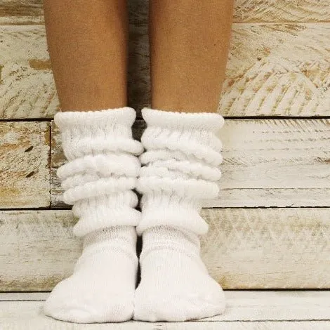 ULTIMATE  cotton  slouch socks women - white