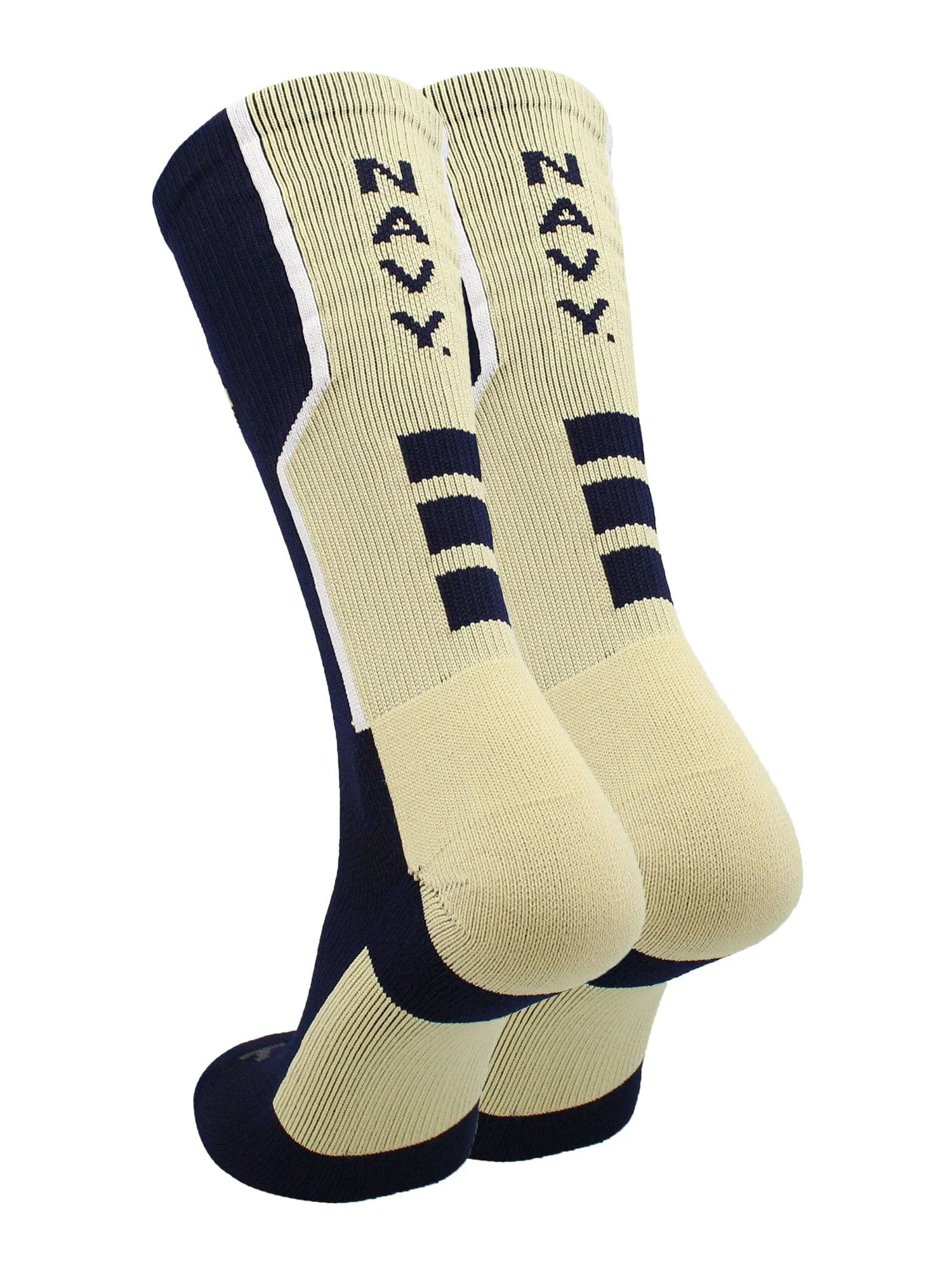 United States Naval Academy Socks Navy Midshipmen Perimeter Crew Socks