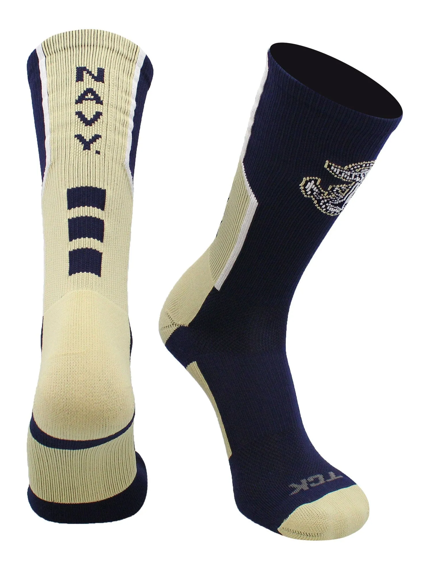 United States Naval Academy Socks Navy Midshipmen Perimeter Crew Socks