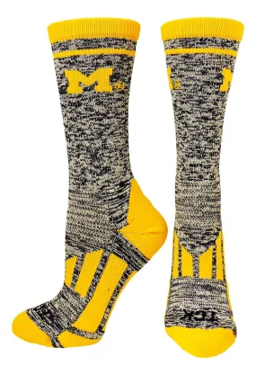 University of Michigan Wolverines Socks Heathered Crew