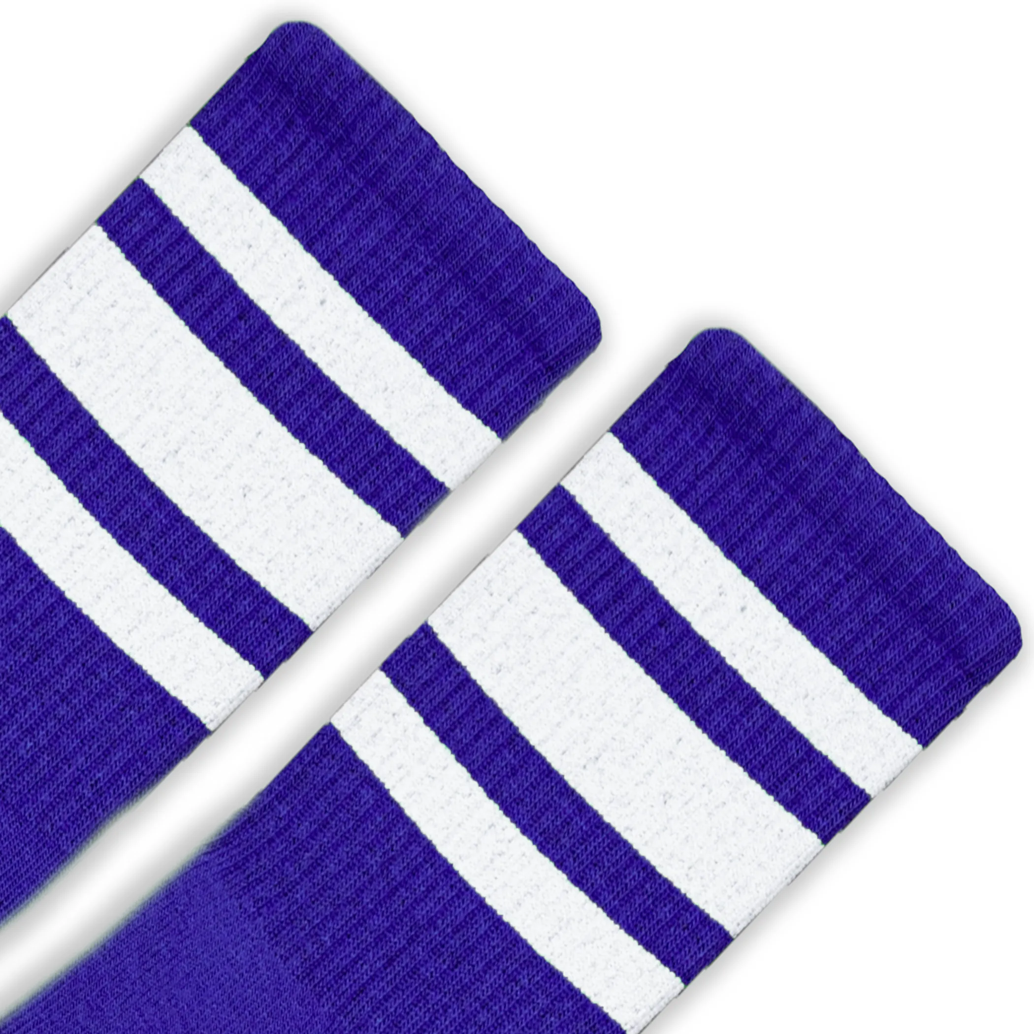 White Striped Socks | Purple