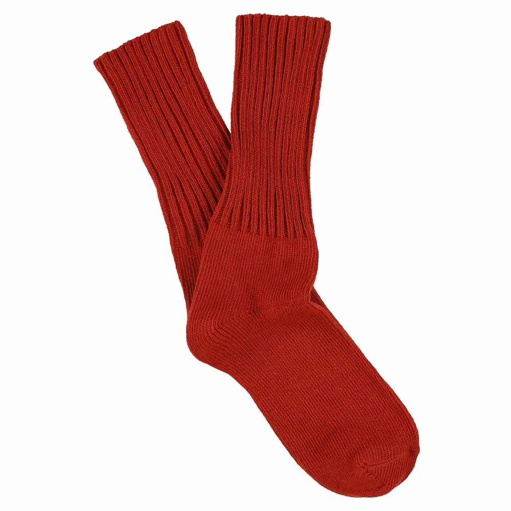 Women Crew Socks - Red Ochre